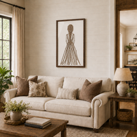 Handmade Botanical Woman Wall Art – Handmade Natural Twig Sculpture or 3D Textured Relief Art