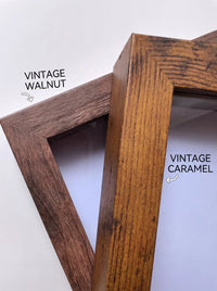 Vintage Wood-Look Deep Shadow Box Picture Frame with Acrylic Front