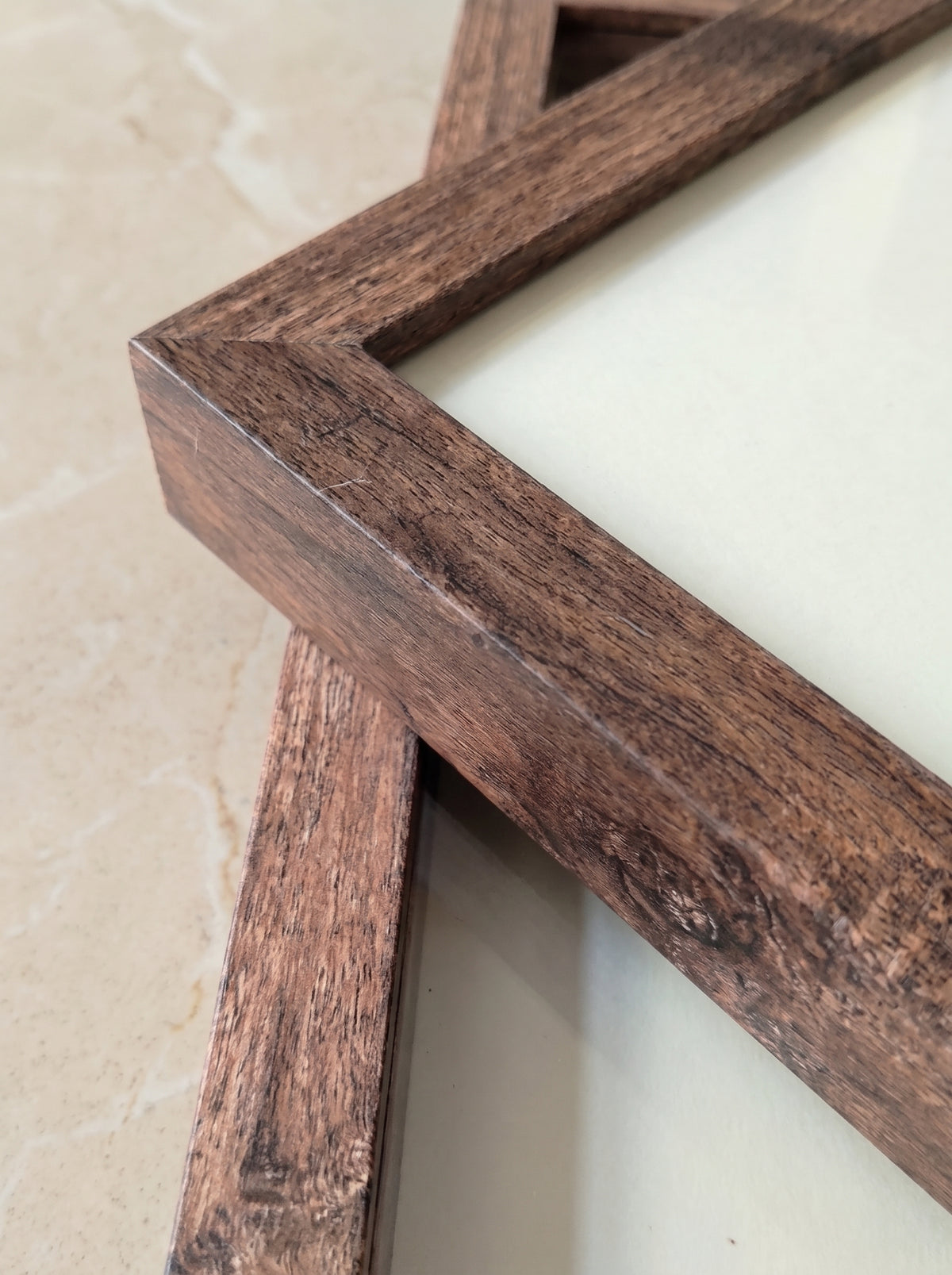 Vintage Wood-Look Deep Shadow Box Picture Frame with Acrylic Front