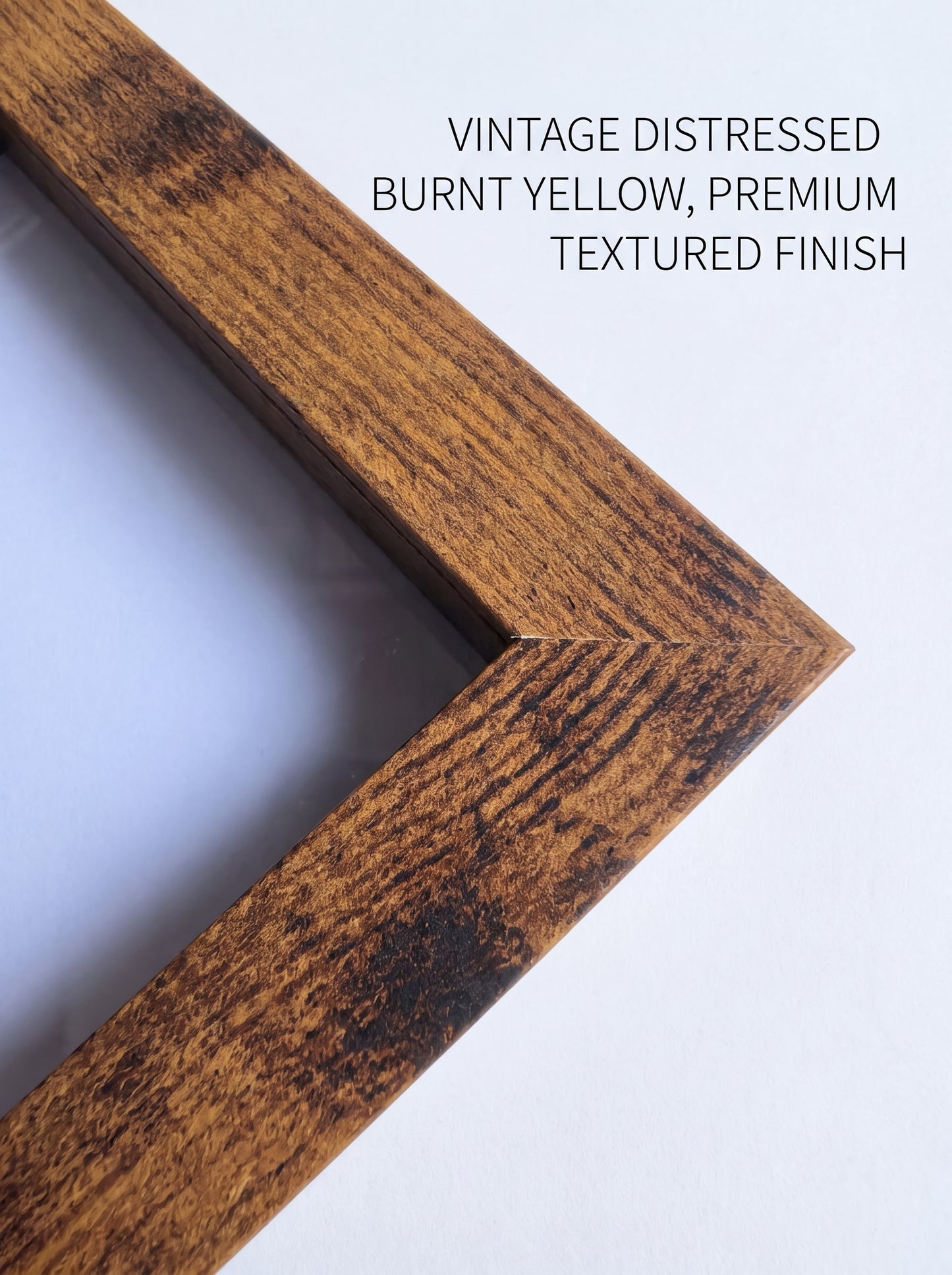Vintage Wood-Look Deep Shadow Box Picture Frame with Acrylic Front