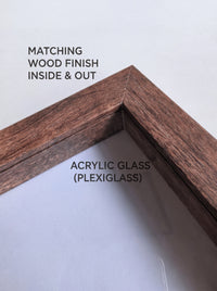 Vintage Wood-Look Deep Shadow Box Picture Frame with Acrylic Front