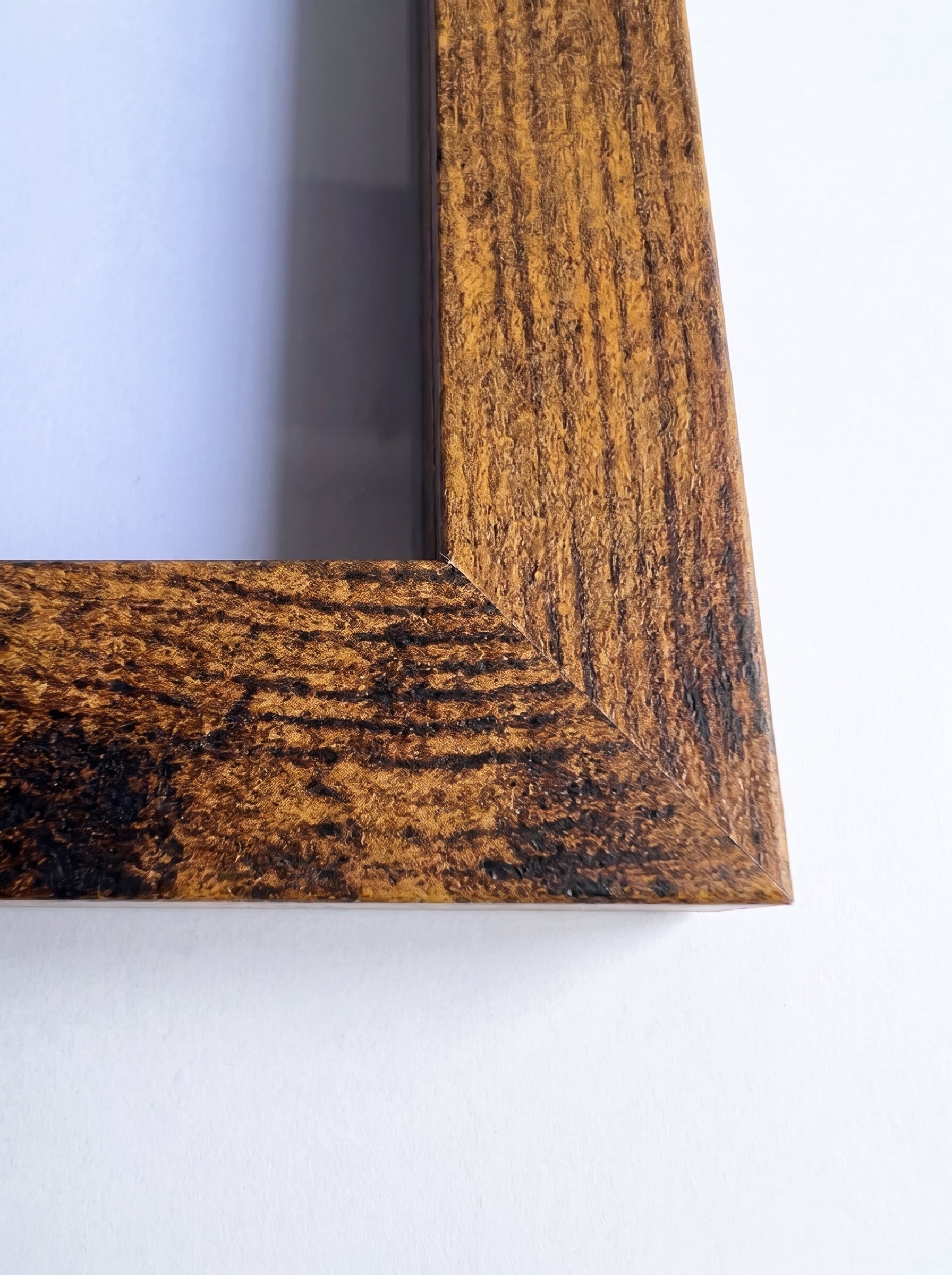 Vintage Wood-Look Deep Shadow Box Picture Frame with Acrylic Front
