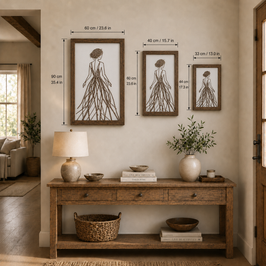 Framed Botanical Wall Art – Handmade Natural Twig Art or 3D UV-Embossed Canvas Print